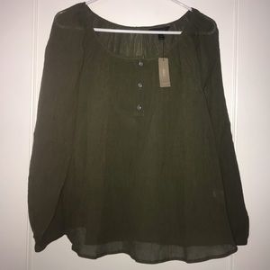 Green J. Crew Blouse